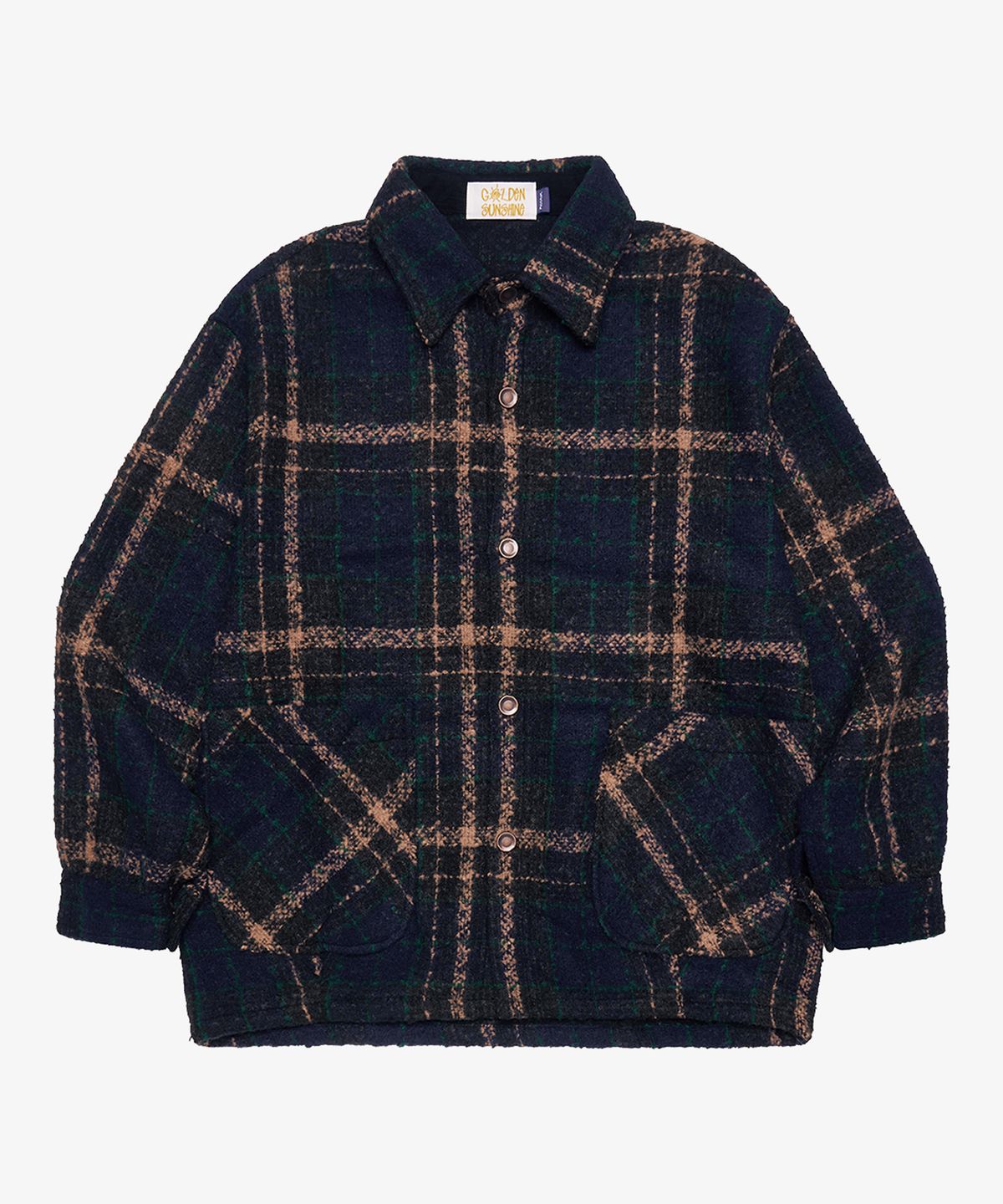 골든선샤인(GOLDEN SUNSHINE) Wool boucle check jacket_Green