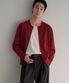 워셔블 수피마 코튼 라운드 넥 가디건 [버건디]