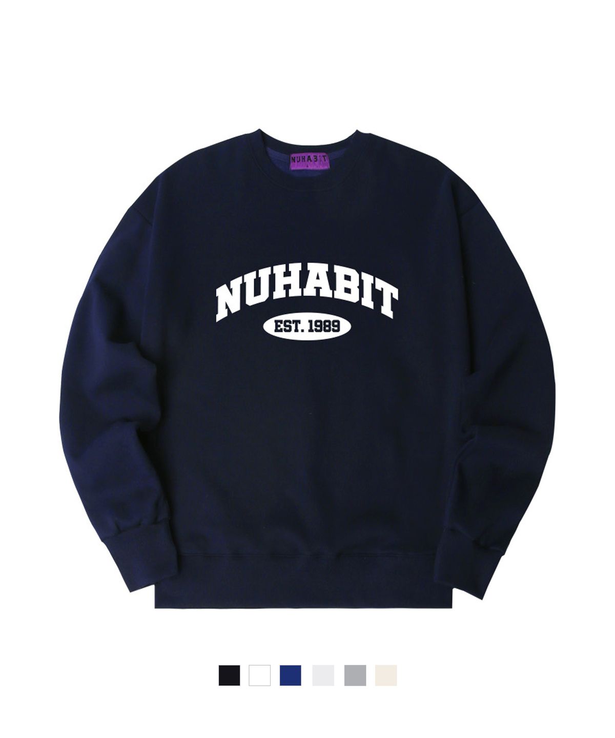 뉴해빗(NUHABIT) N/H SLOPE LOGO 오버핏 맨투맨 (SOM4-1NH1087)