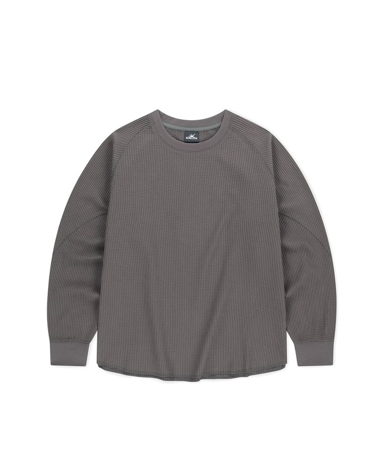 Aero Waffle LS Tee Charcoal