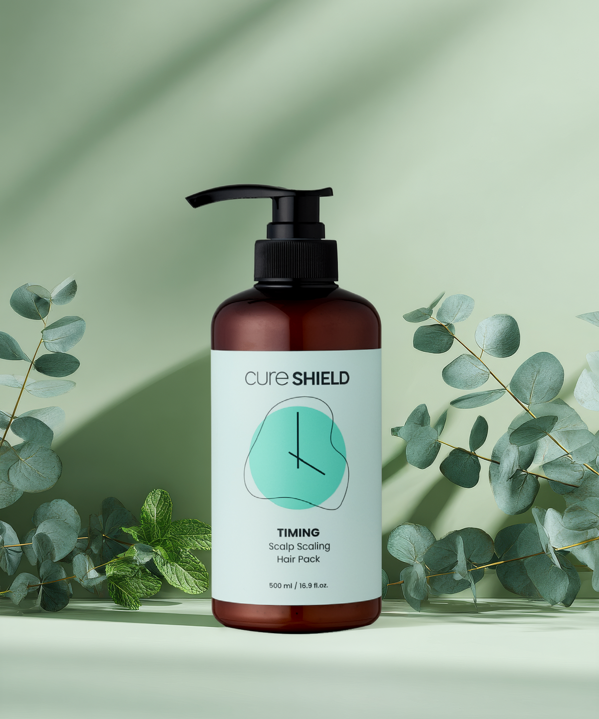 큐어실드(CURESHIELD) 타이밍 두피 스케일링 탈모 헤어팩 비듬 가려움 비타민 500ml