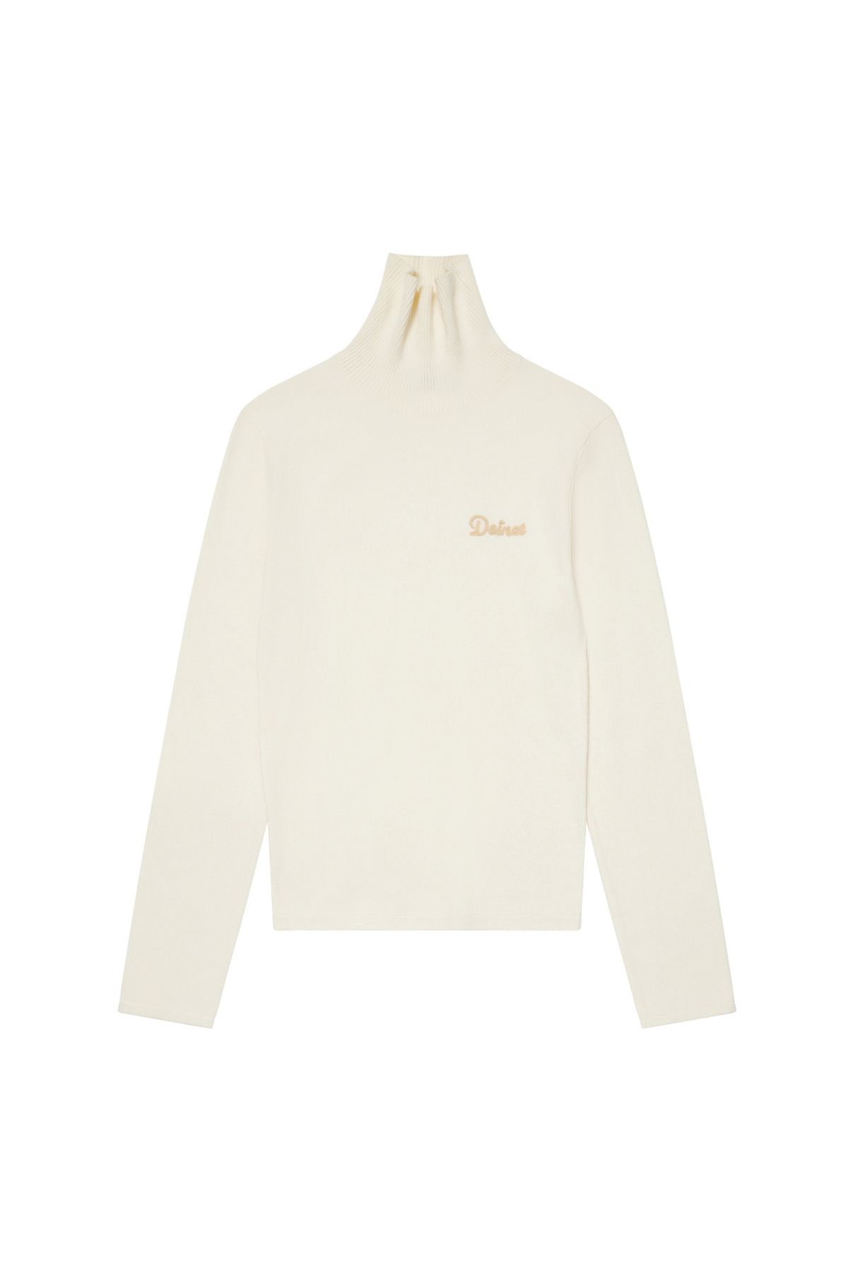 다이닛(DEINET) TURTLENECK SLIM KNIT TOP IN CREAM