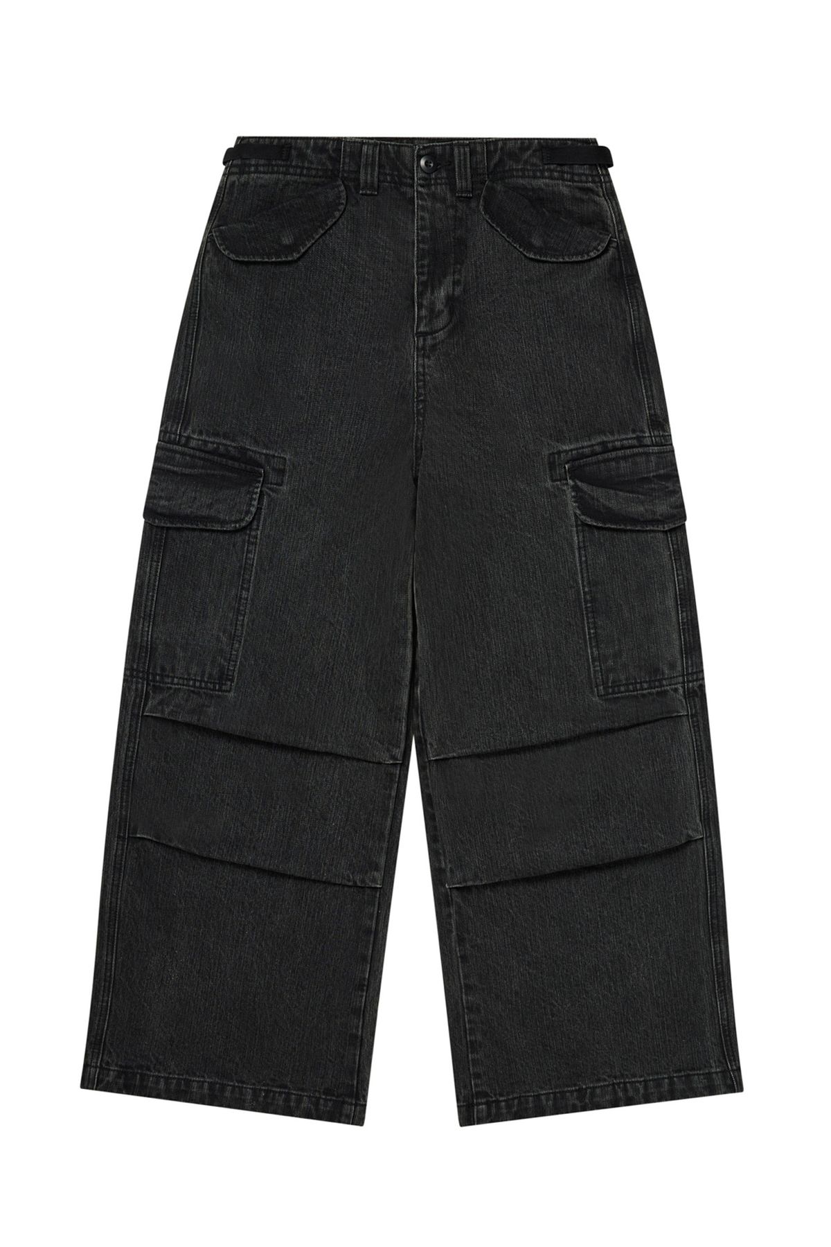 다이닛(DEINET) CHAIN DENIM M51 CARGO PANTS IN BLACK