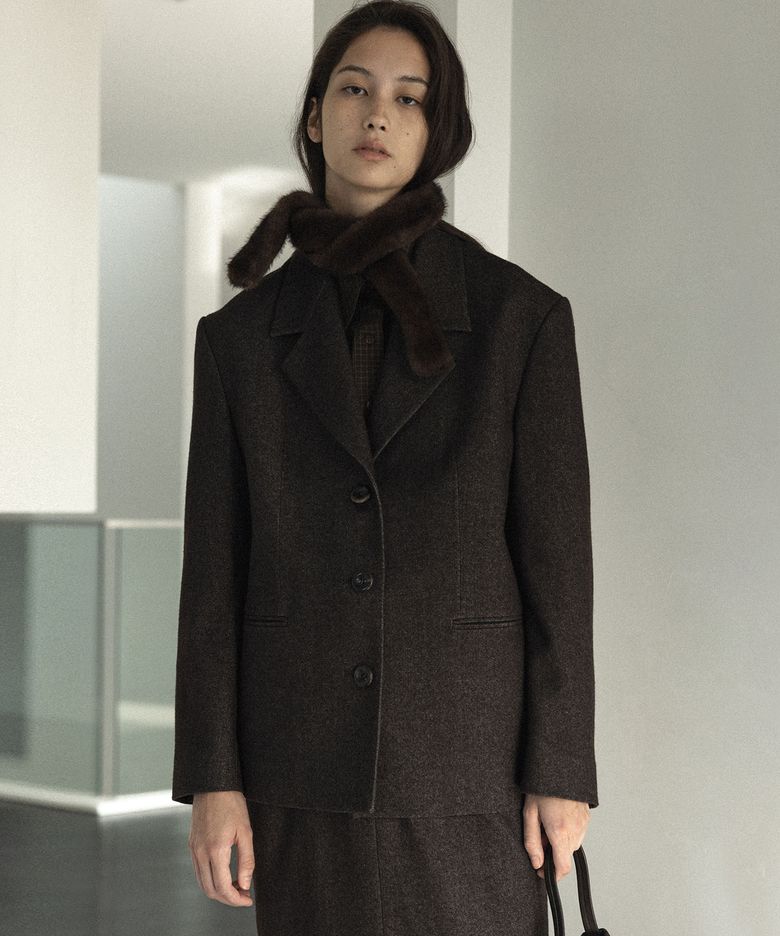 소버린 울 자켓_CHOCO TWILL