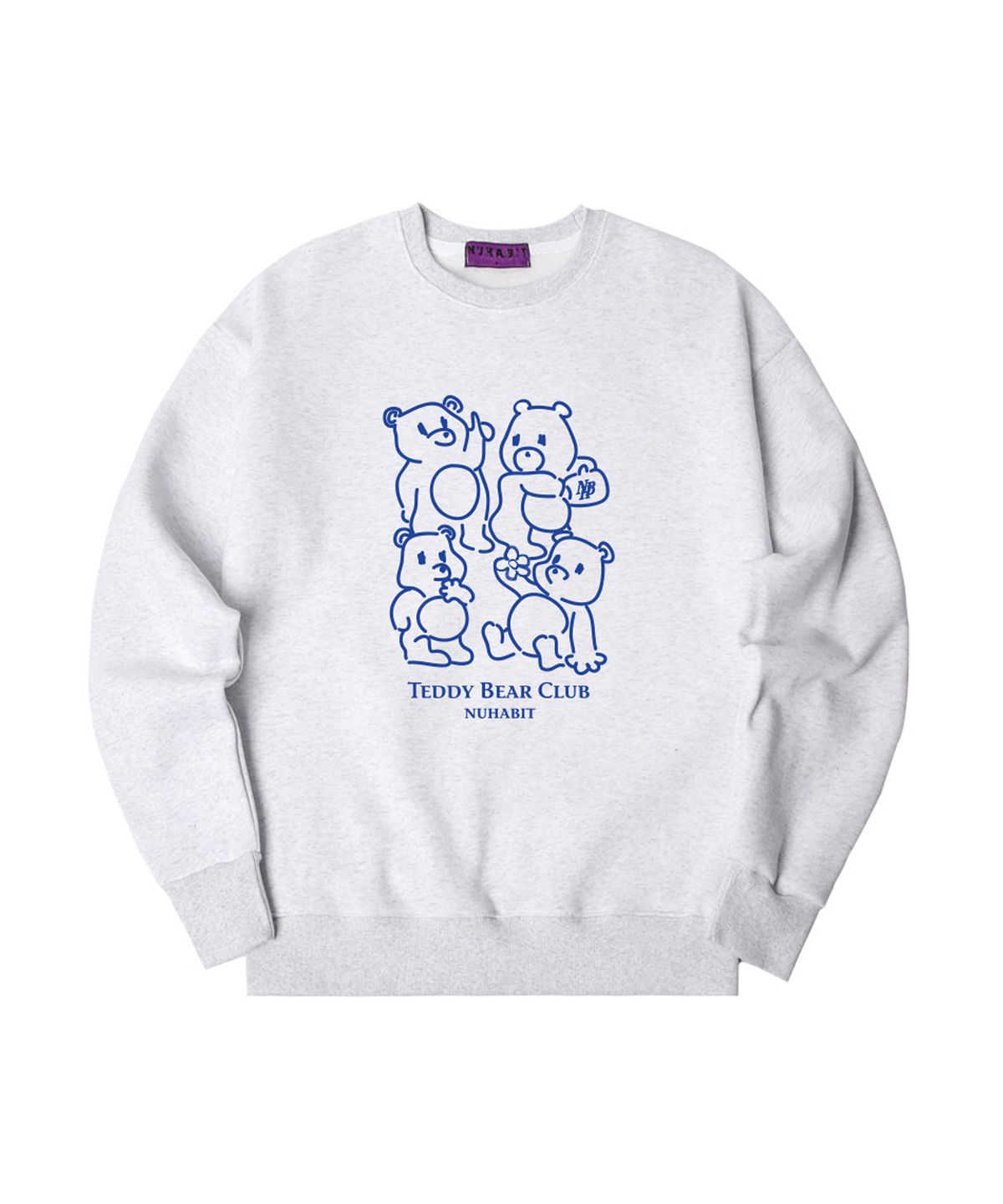 뉴해빗(NUHABIT) N/H BEAR CLUB 오버핏 맨투맨 (SOM4-2NH1111)
