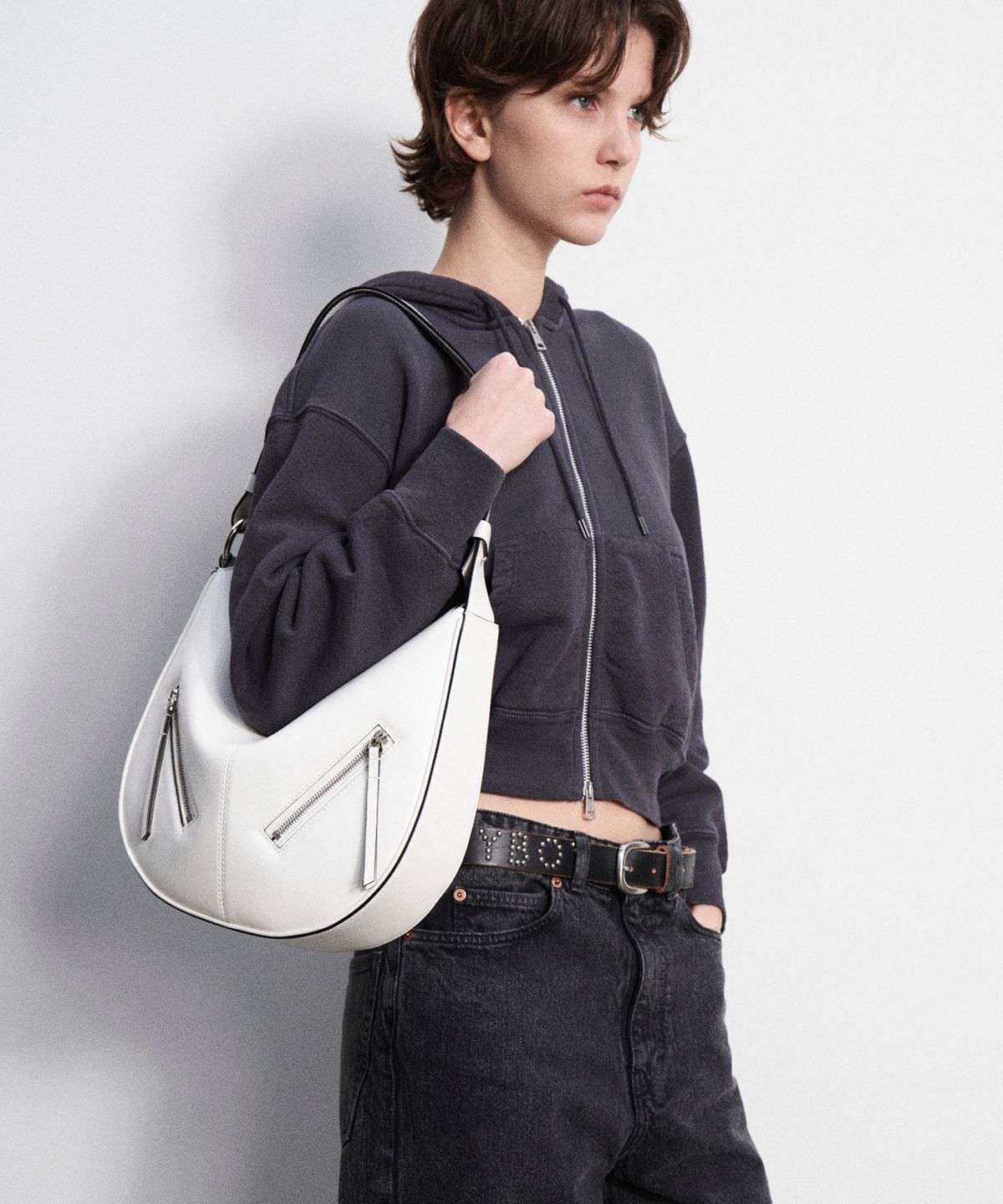 뮤니에(MUNIER) TWO ZIPPED HOBO BAG_2COLORS