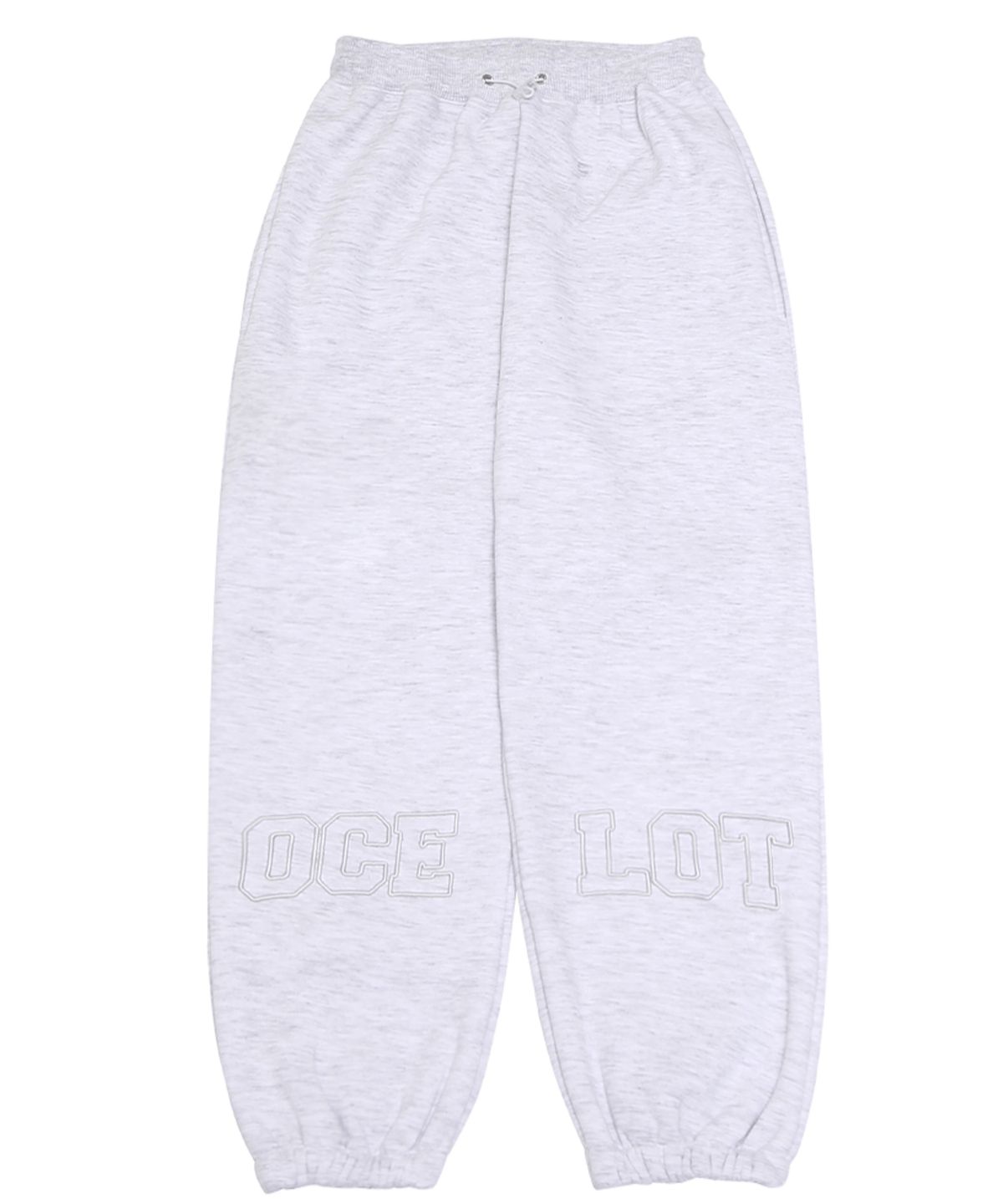 오실롯 주니어(OCELOT JUNIOR) B13  기모 라인로고자수 조거팬츠 (라이트 그레이)