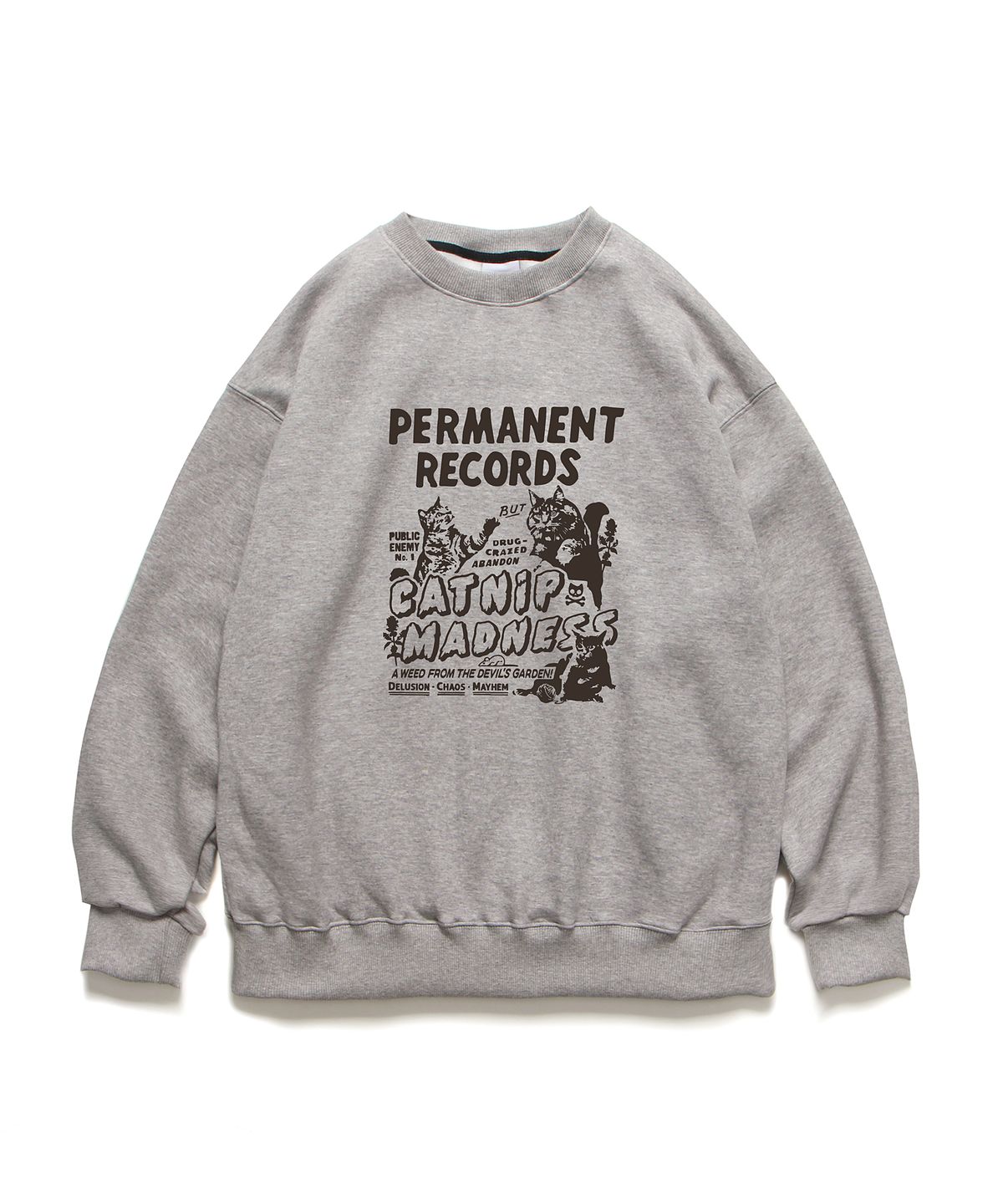 앱놀머씽(ABNORMALTHING) PRR 루즈핏 크루넥 그레이 (PRR CREWNECK GREY)