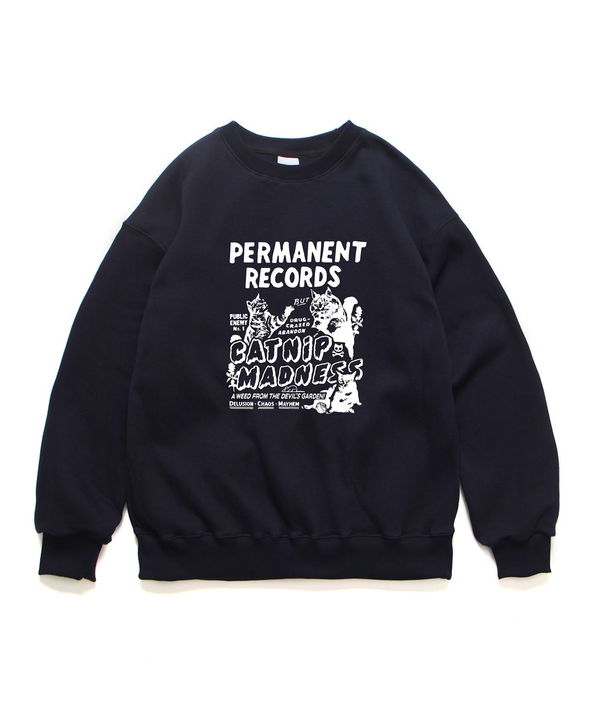 앱놀머씽(ABNORMALTHING) PRR 루즈핏 크루넥 네이비 (PRR CREWNECK NAVY)