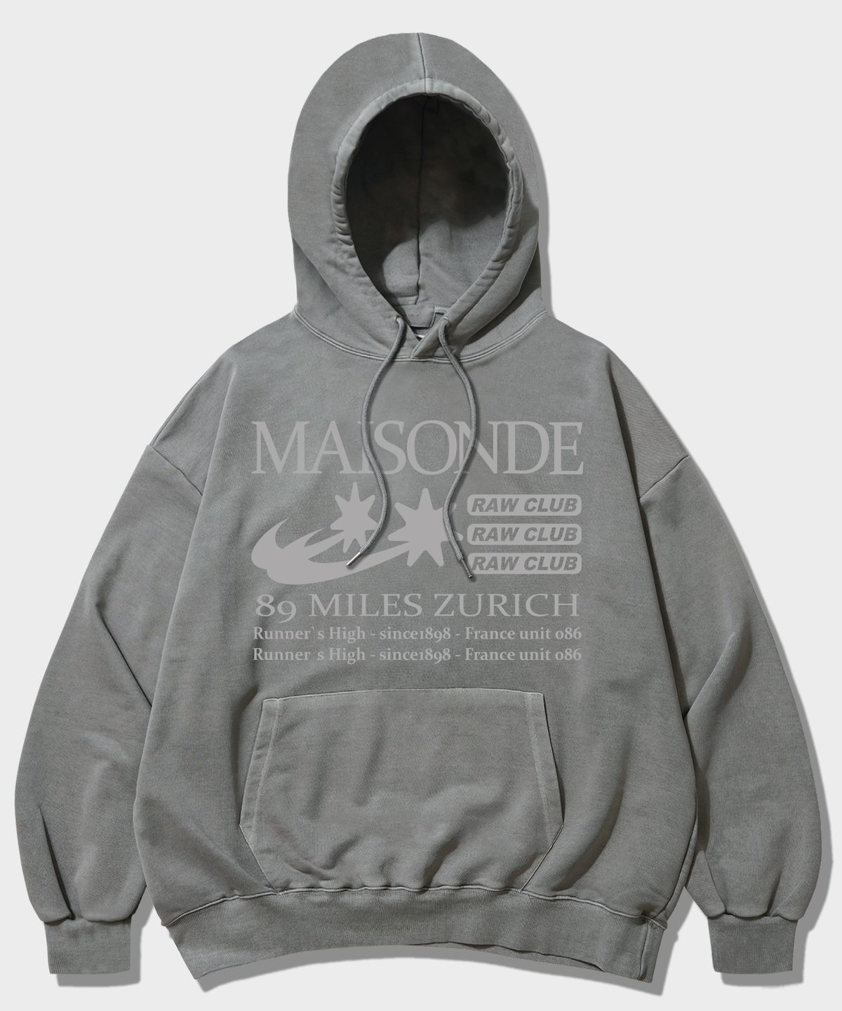 더마일(THEMILE) MAISONDE MILE HOODIE [PIGMENT GRAY]