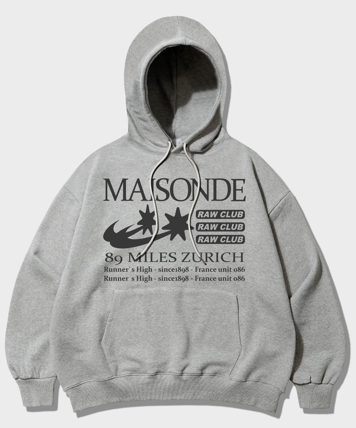 더마일(THEMILE) MAISONDE MILE HOODIE [GRAY]