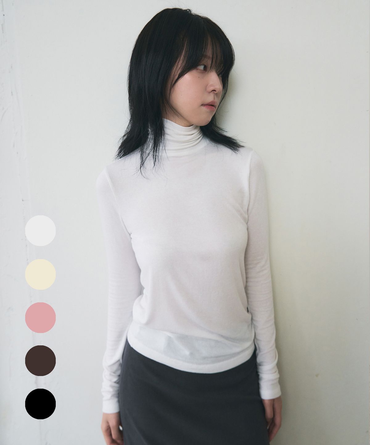 시스에이(SIS A) 소프트 울 터틀넥 티셔츠 [5 cololrs]