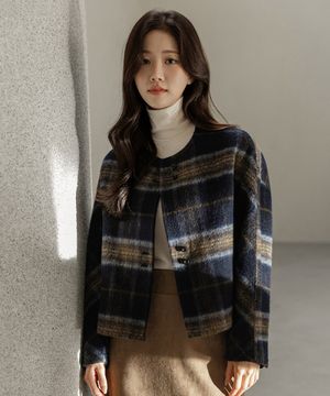 이오나 체크 핸드메이드 코트_F5W121CT