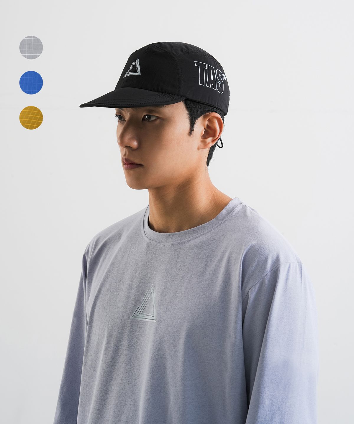 타스 (디아더생츄어리)(TAS (THEATHERSANCTUARY)) 나일론 립 체크 러닝 캡 (블랙)
