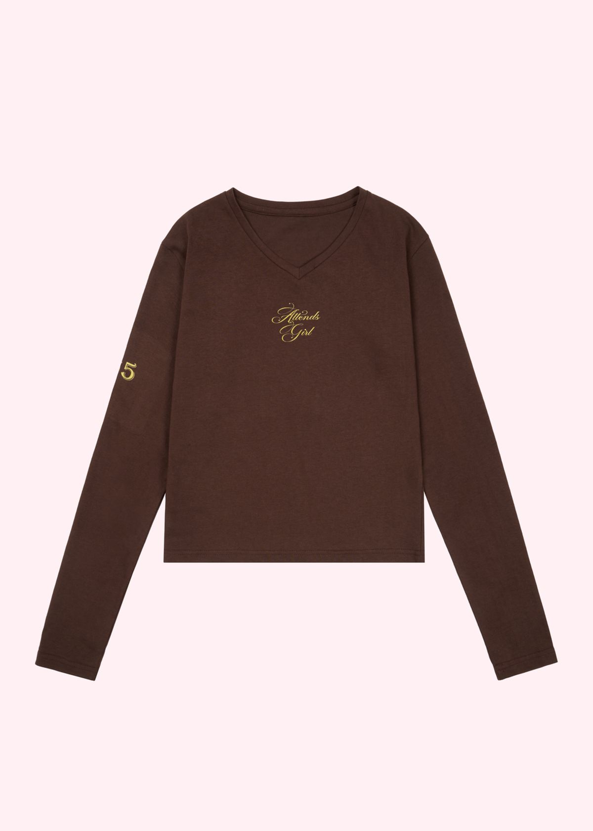 어텐즈(ATTENDS) Mama tee shirt (Brown)