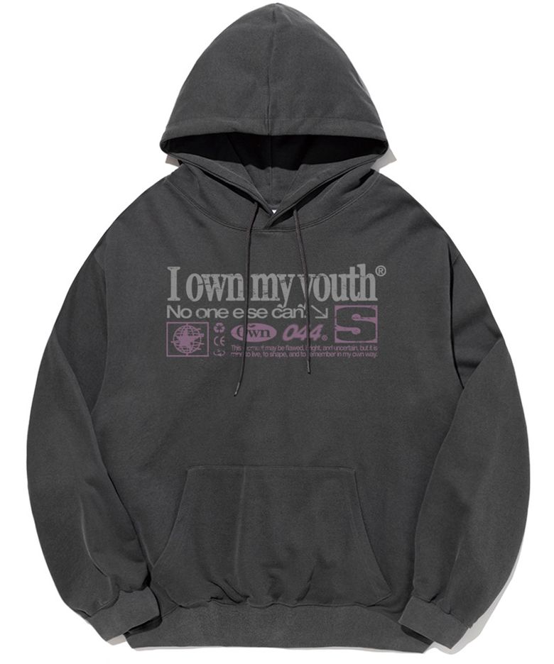 Wild Youth 피그먼트 헤비테리 후드 티셔츠