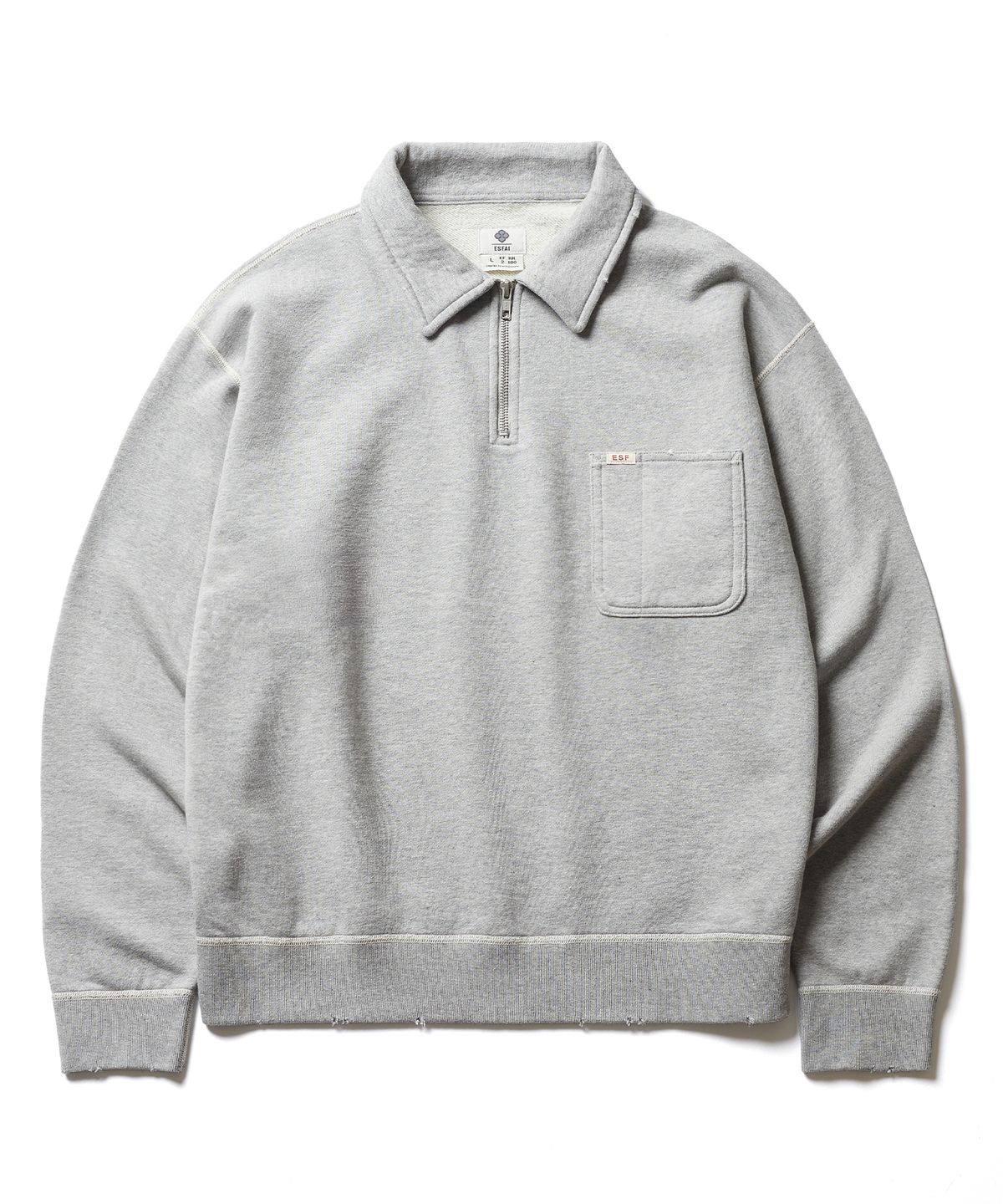 에스파이(ESFAI) ORIGIN SPORTS HALF-ZIP (MELANGE GREY)
