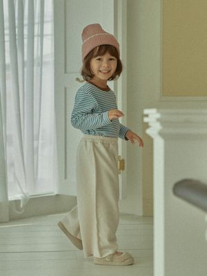 RAW-CUT STRAIGHT PANTS_BEIGE