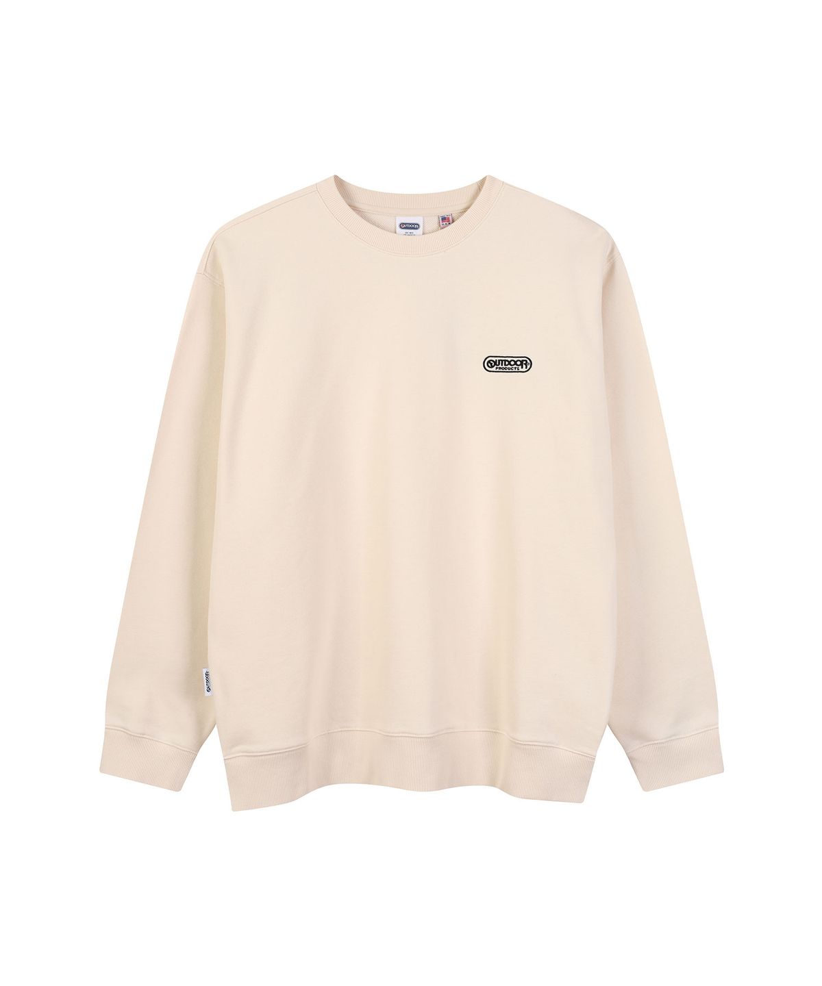 아웃도어 프로덕츠(OUTDOOR PRODUCTS) ESSENTIAL CAPSULE LOGO SWEAT SHIRT (CREAM)