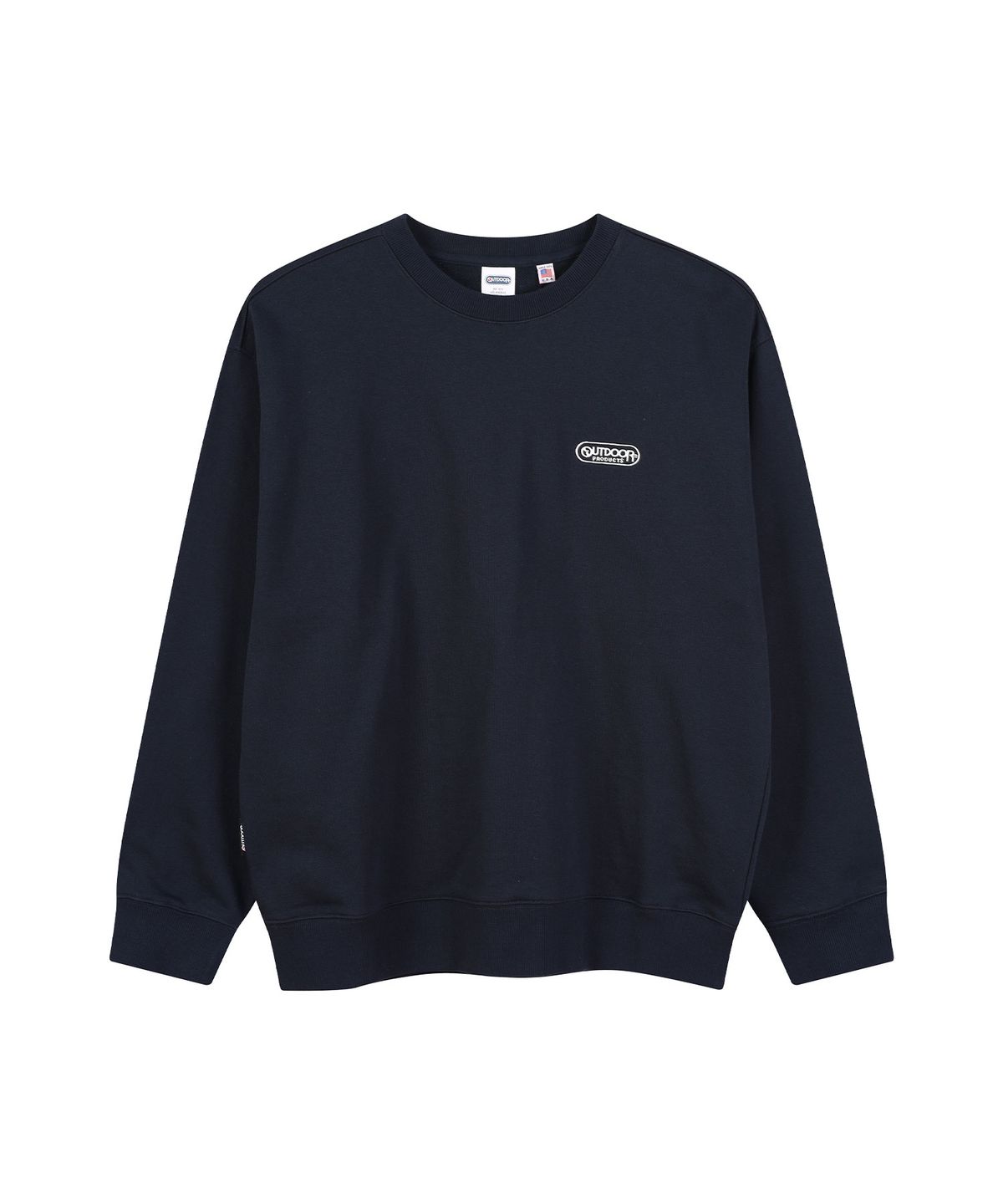 아웃도어 프로덕츠(OUTDOOR PRODUCTS) ESSENTIAL CAPSULE LOGO SWEAT SHIRT (NAVY)