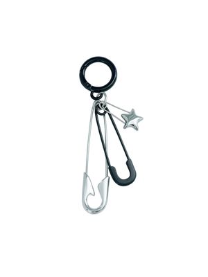 SAFETY THREE BROOCH KEY RING