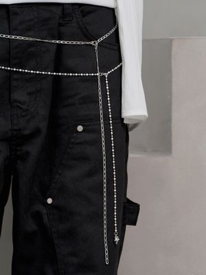 Delicate Pearl Layered Chain Belt