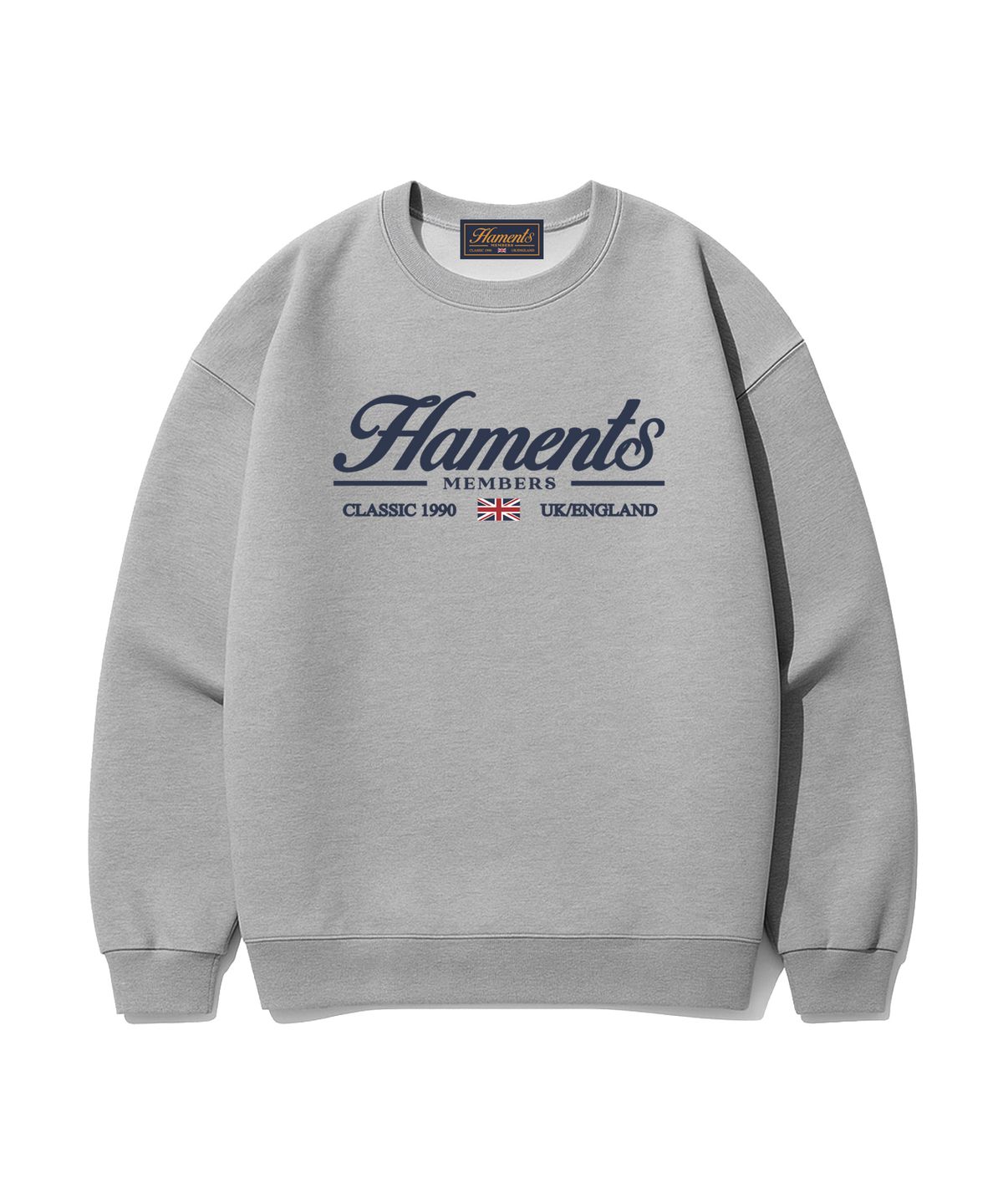 하먼츠(HAMENTS) 클래식 멤버스 로고 맨투맨 그레이