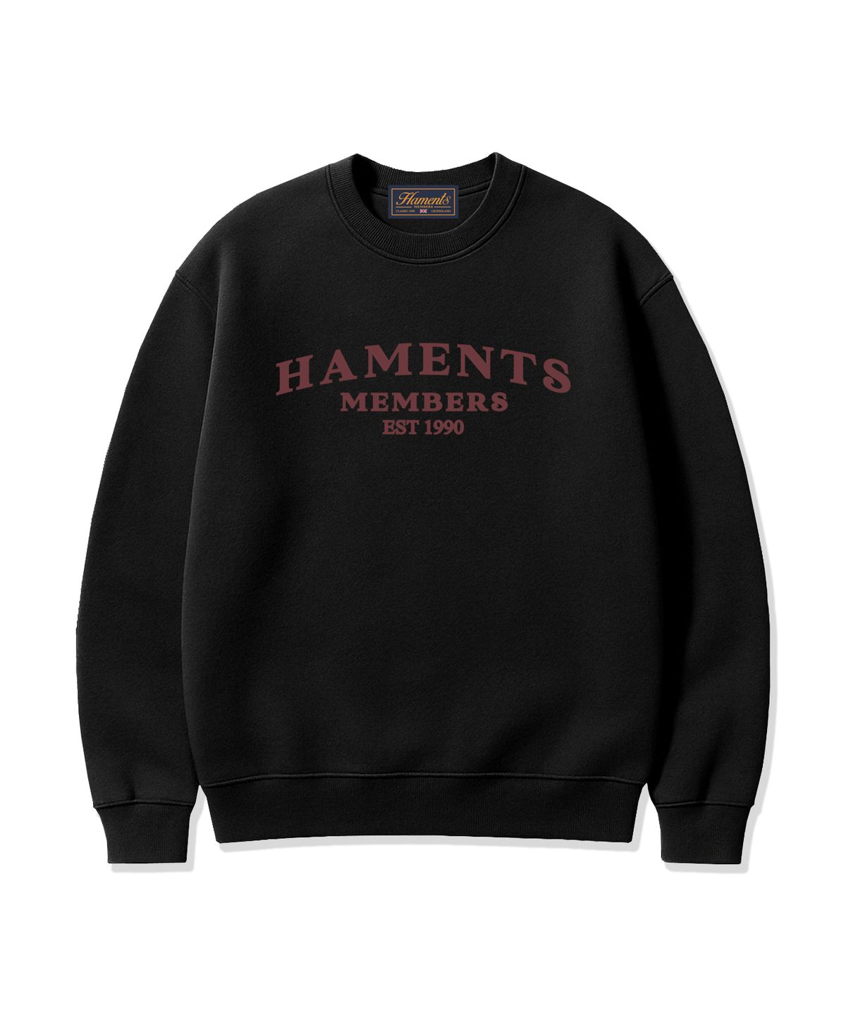 하먼츠(HAMENTS) 아치 로고 맨투맨 블랙