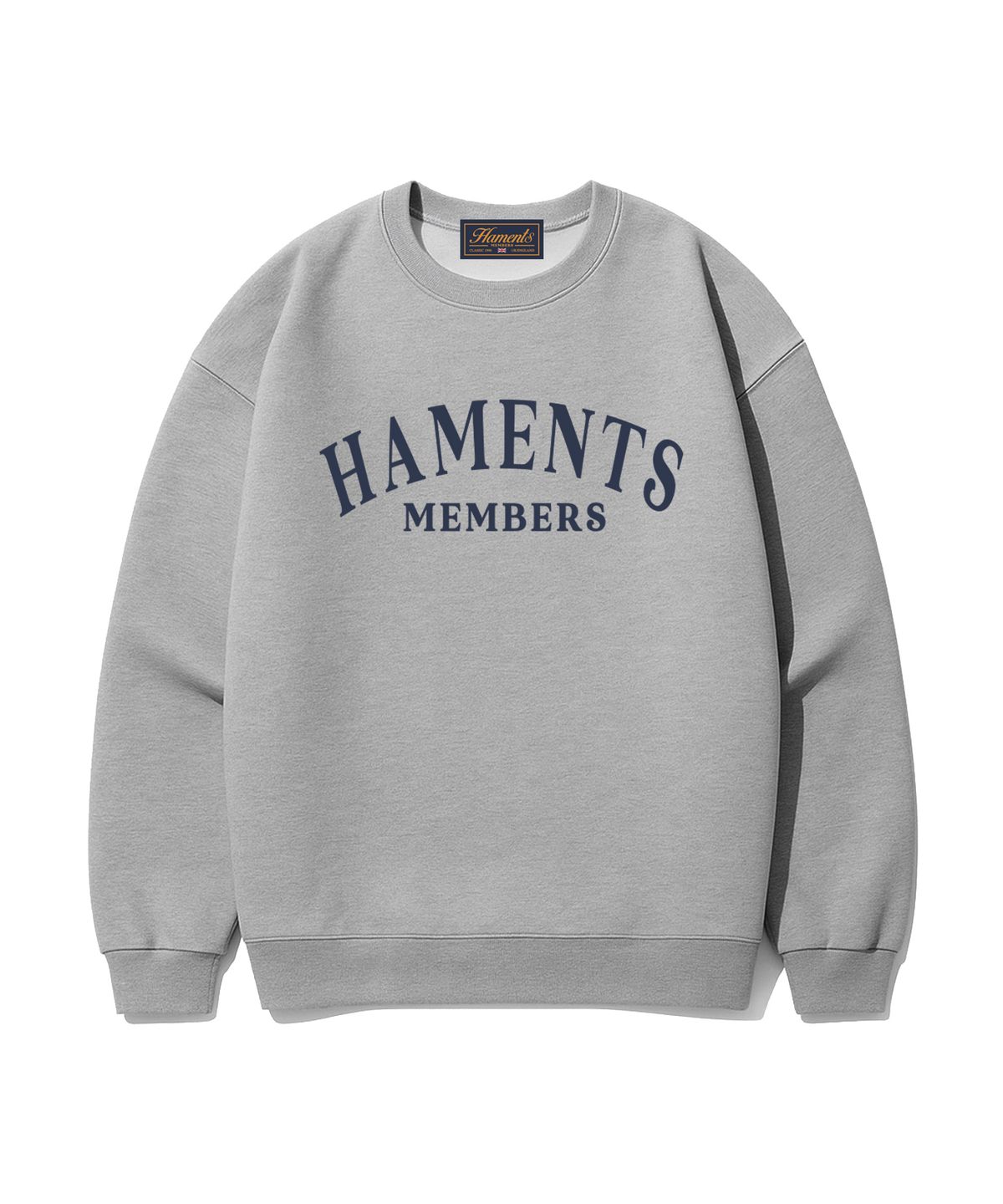 하먼츠(HAMENTS) 아웃 아치 로고 맨투맨 그레이