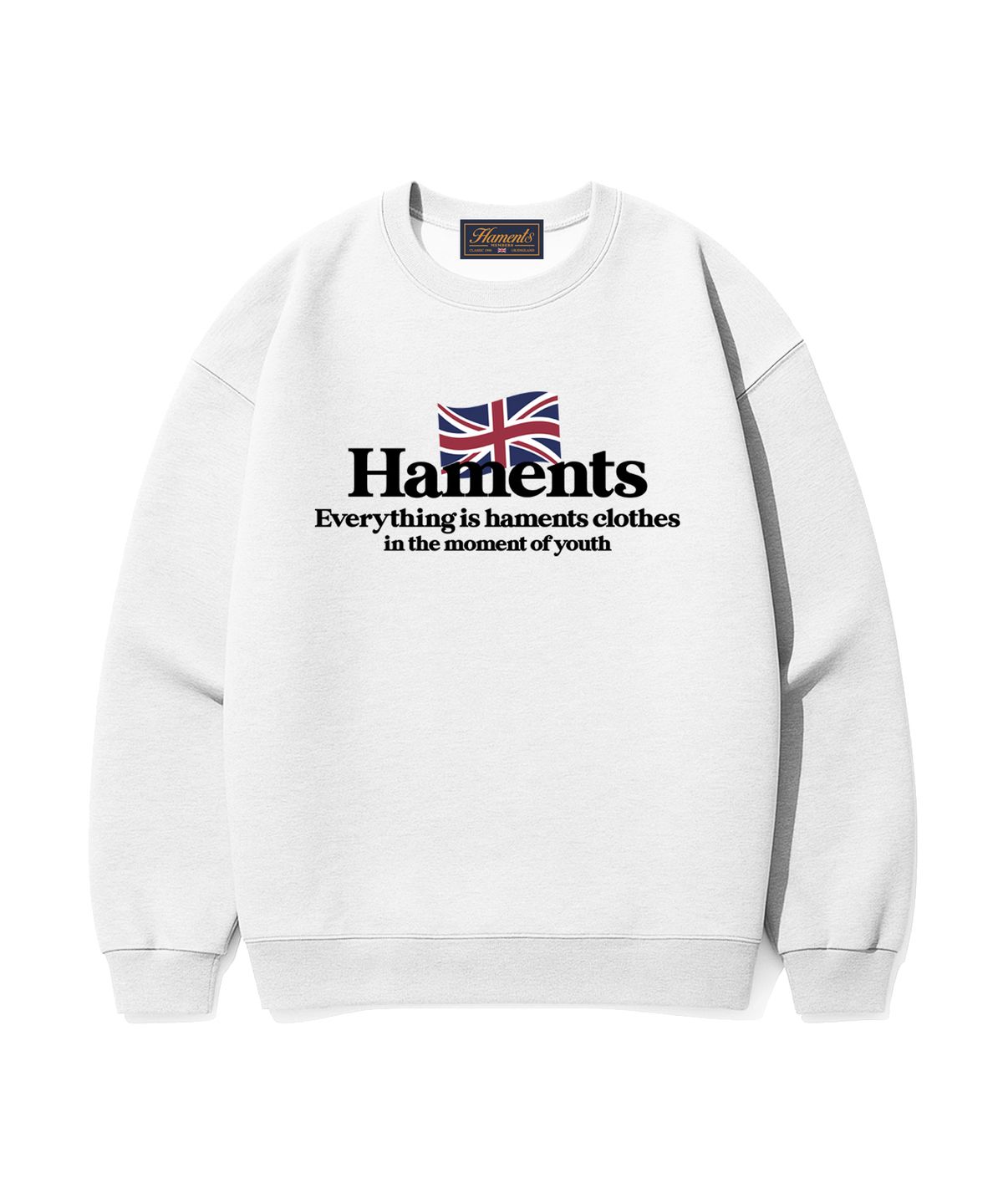 하먼츠(HAMENTS) 잉글랜드 하먼츠 로고 맨투맨 화이트