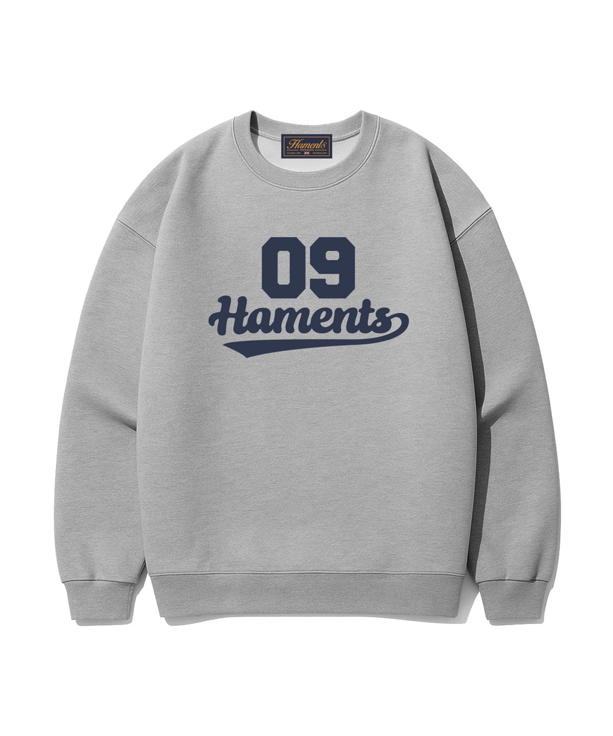 하먼츠(HAMENTS) 캐주얼 09 로고 맨투맨 그레이