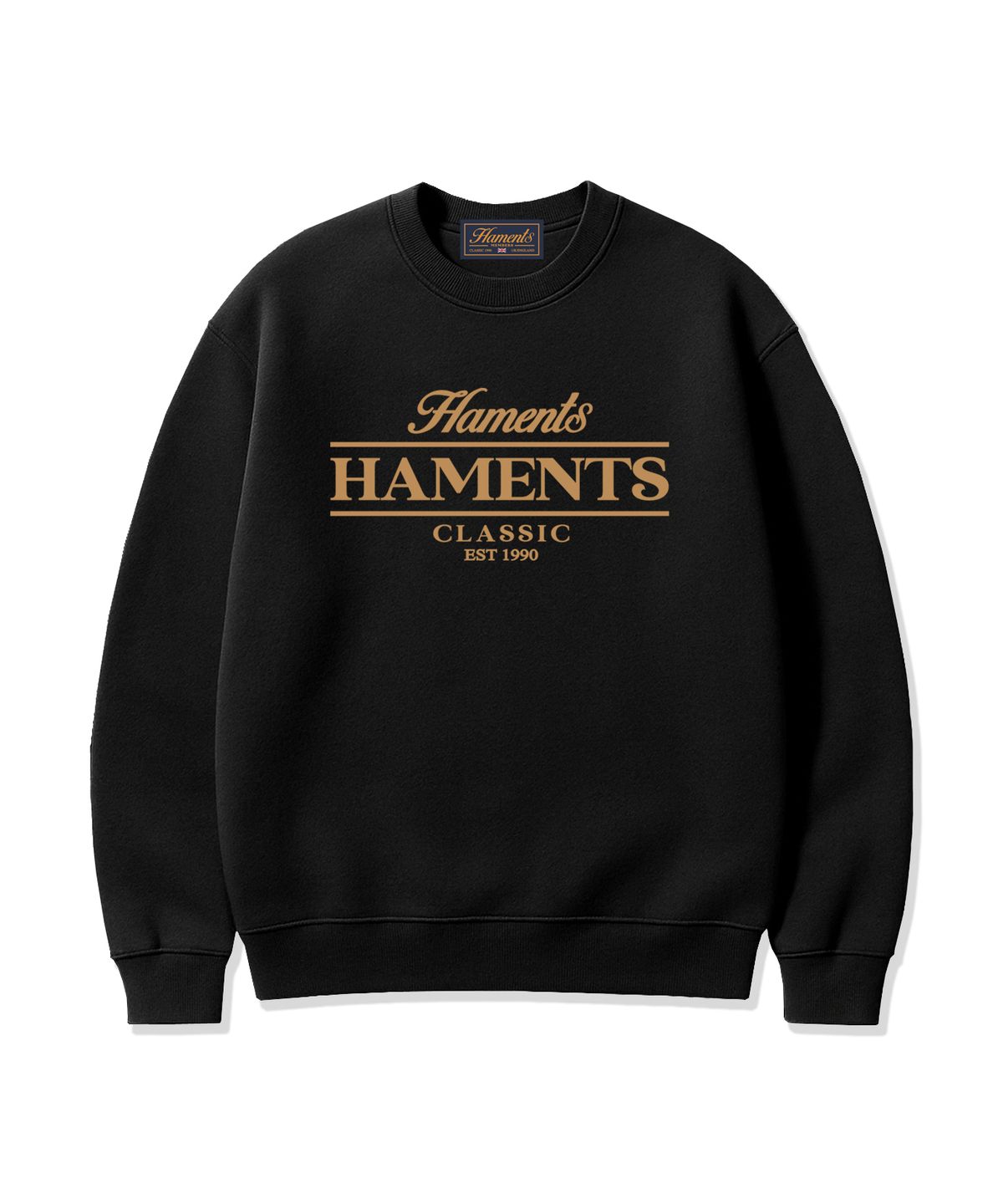 하먼츠(HAMENTS) 클래식 로고 맨투맨 블랙