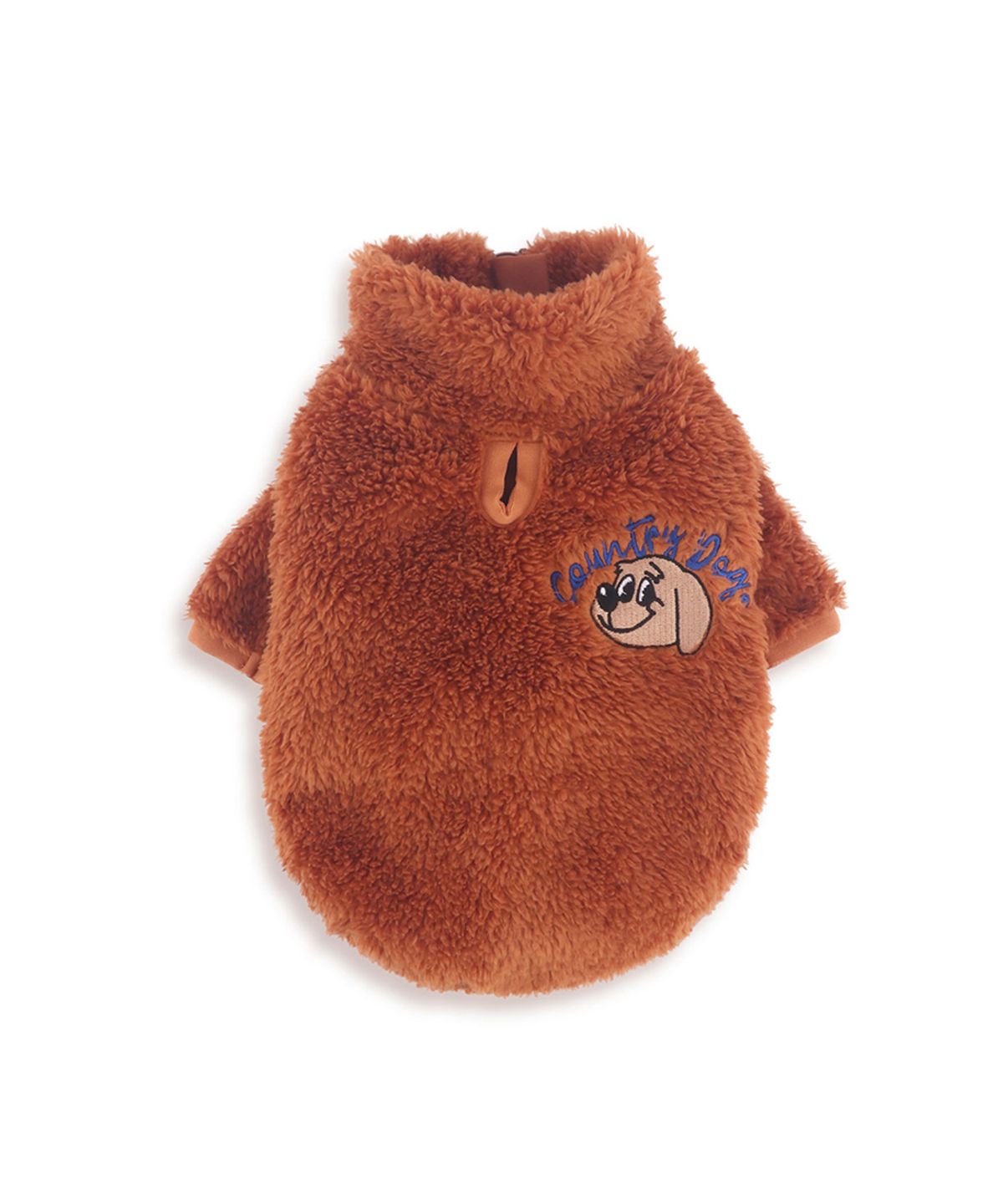 몽슈슈(MONCHOUCHOU) Country Dog Fur Zip-up Brown