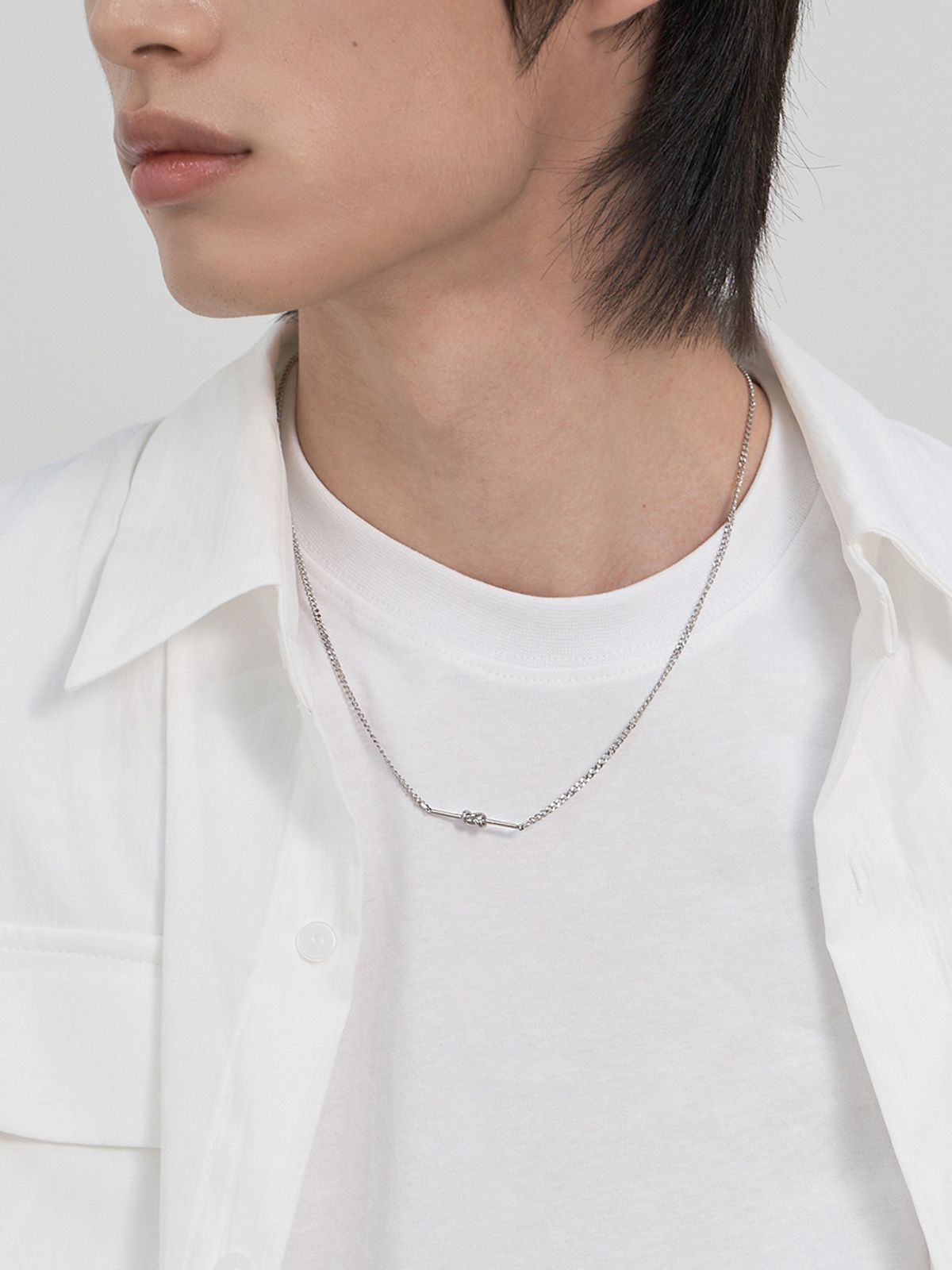 하와(HAWHA) Knot Slim Chain Necklace