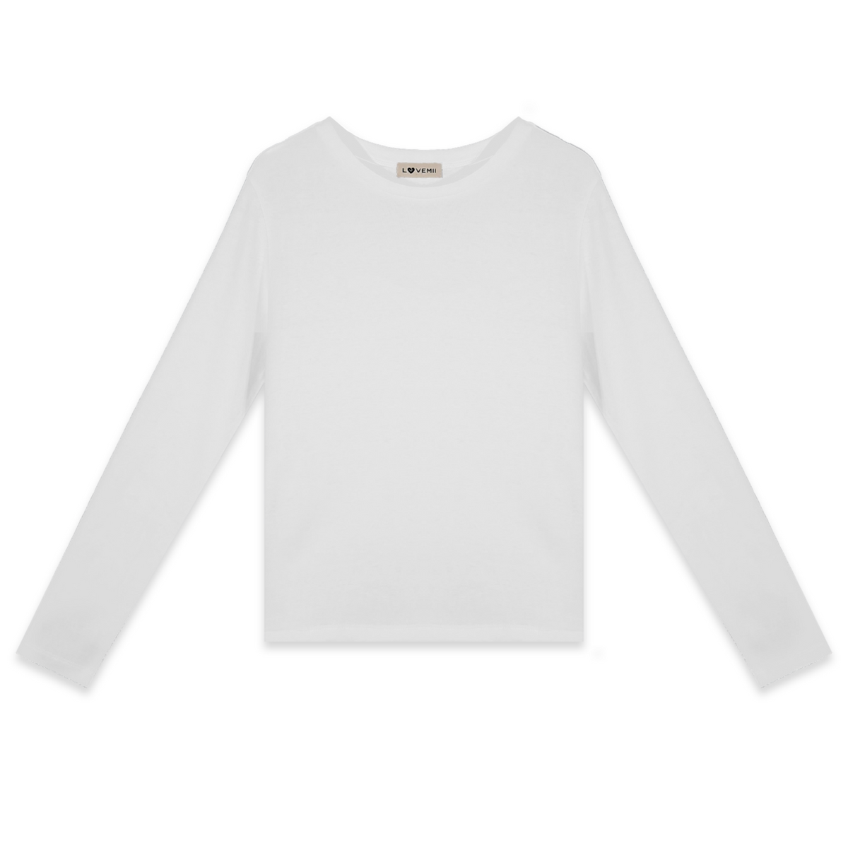 러브미오피셜(LOVEMIIOFFICIAL) 소프트 롱 슬리브 티셔츠(WHITE)