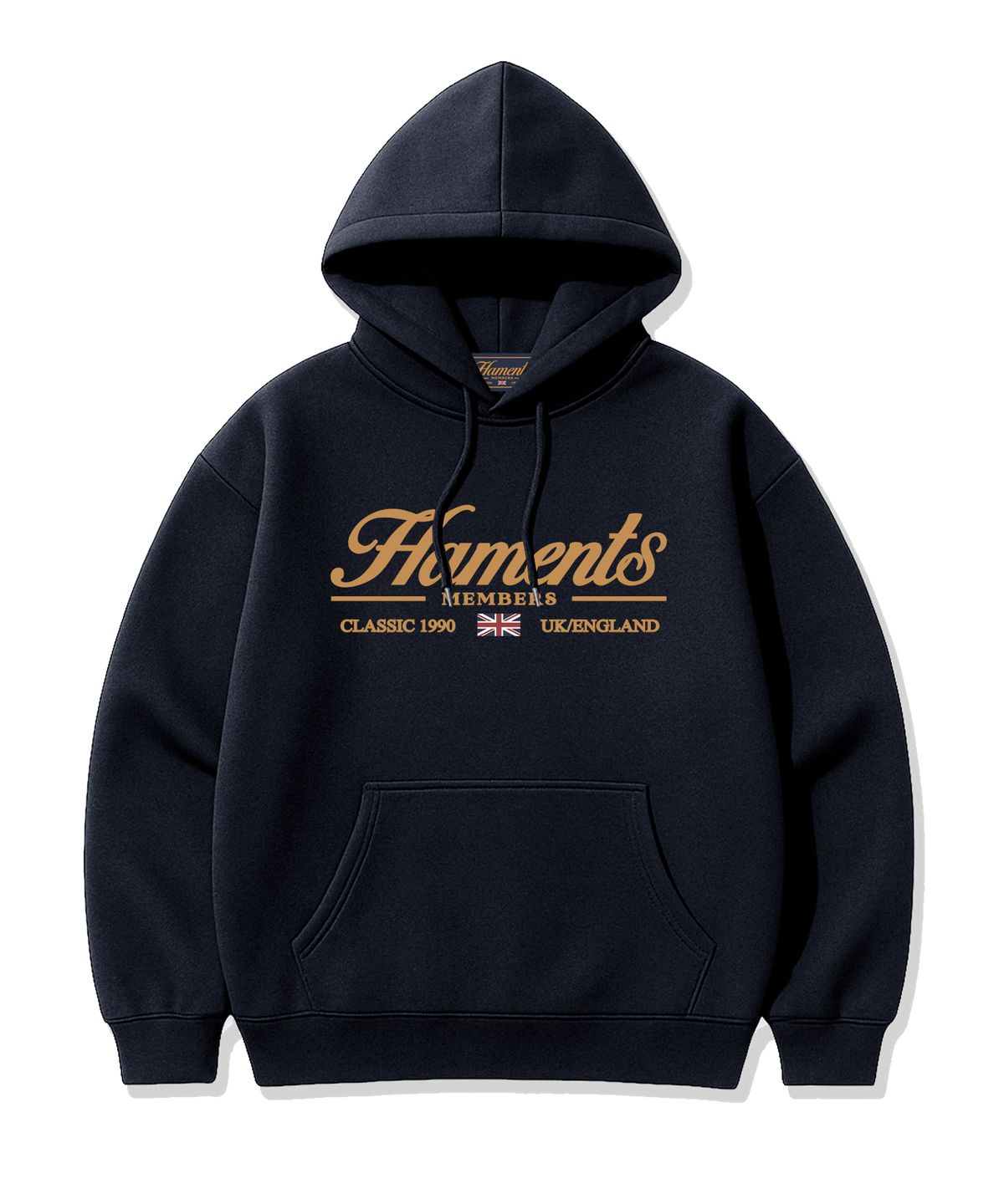 하먼츠(HAMENTS) 클래식 멤버스 로고 후드티 네이비