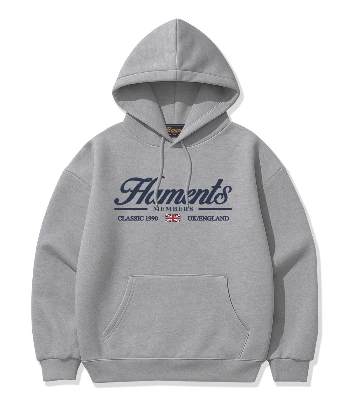 하먼츠(HAMENTS) 클래식 멤버스 로고 후드티 그레이