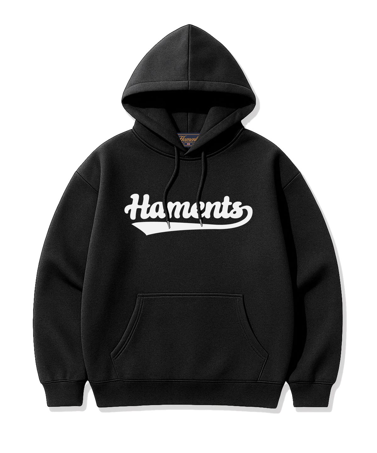 하먼츠(HAMENTS) 캐주얼 로고 후드티 블랙