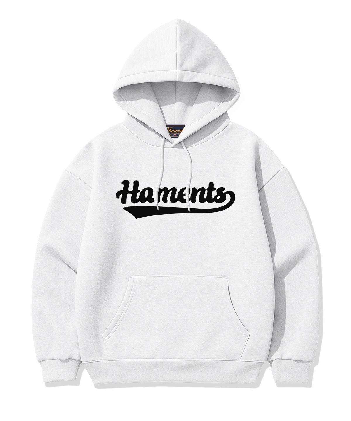 하먼츠(HAMENTS) 캐주얼 로고 후드티 화이트