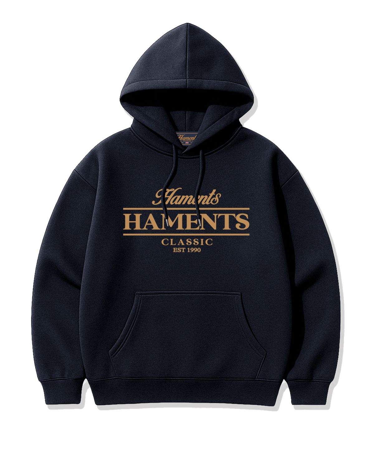 하먼츠(HAMENTS) 클래식 로고 후드티 네이비