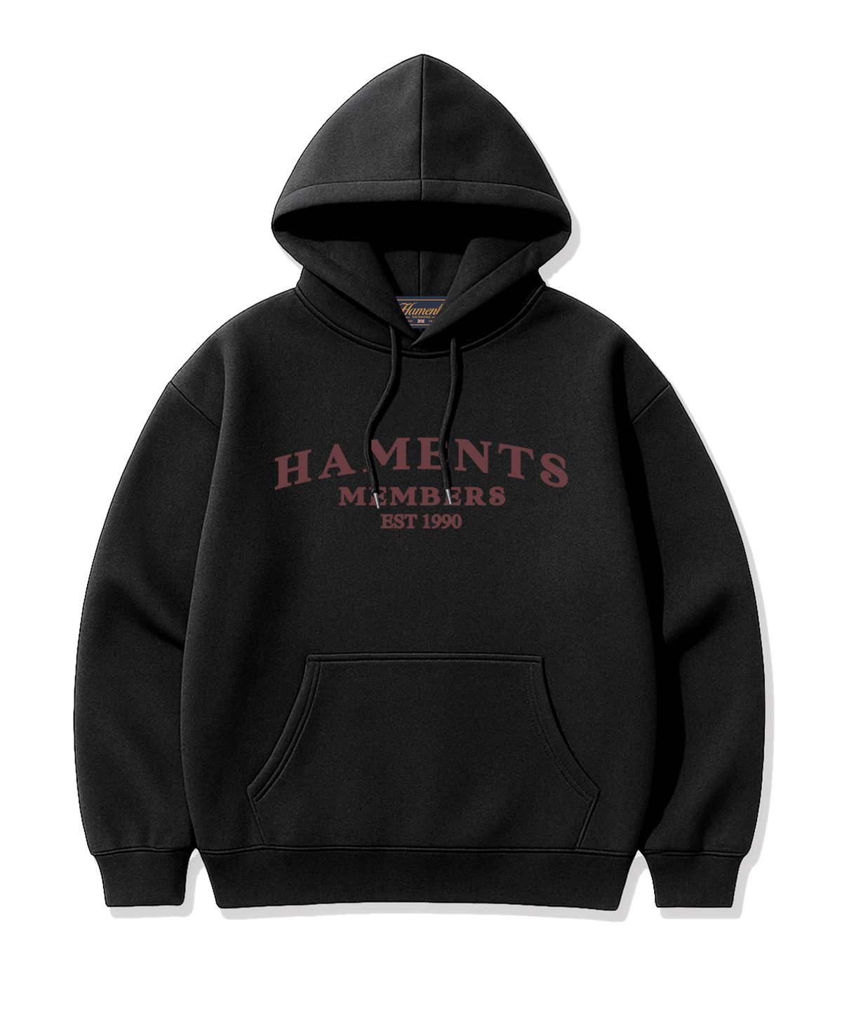 하먼츠(HAMENTS) 아치 로고 후드티 블랙/레드