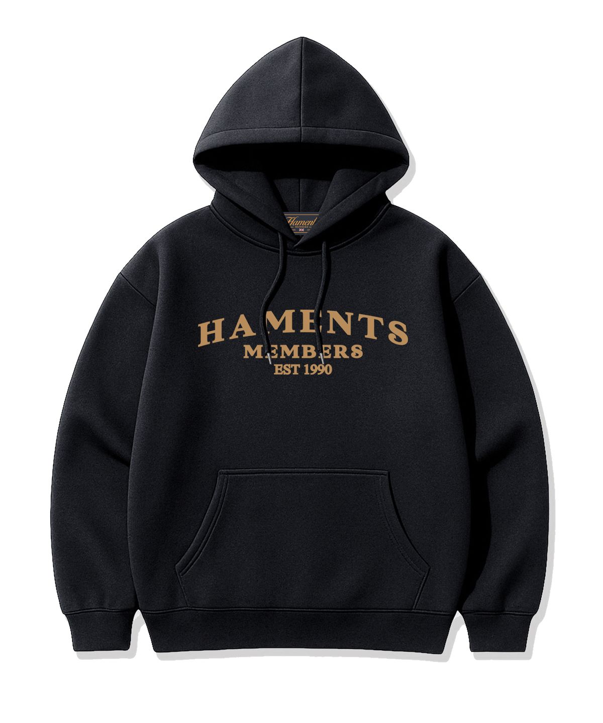 하먼츠(HAMENTS) 아치 로고 후드티 블랙/옐로우