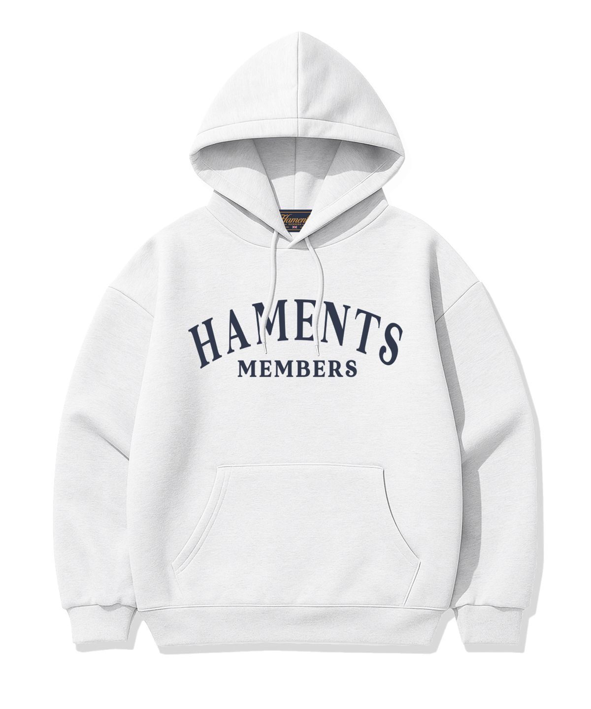 하먼츠(HAMENTS) 아웃 아치 로고 후드티 화이트