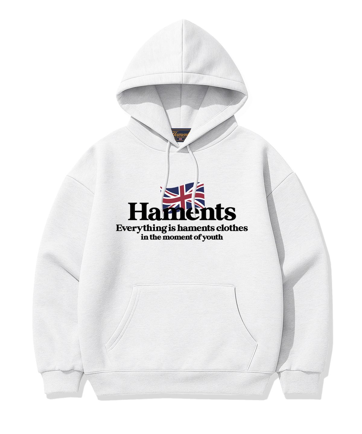 하먼츠(HAMENTS) 잉글랜드 하먼츠 로고 후드티 화이트