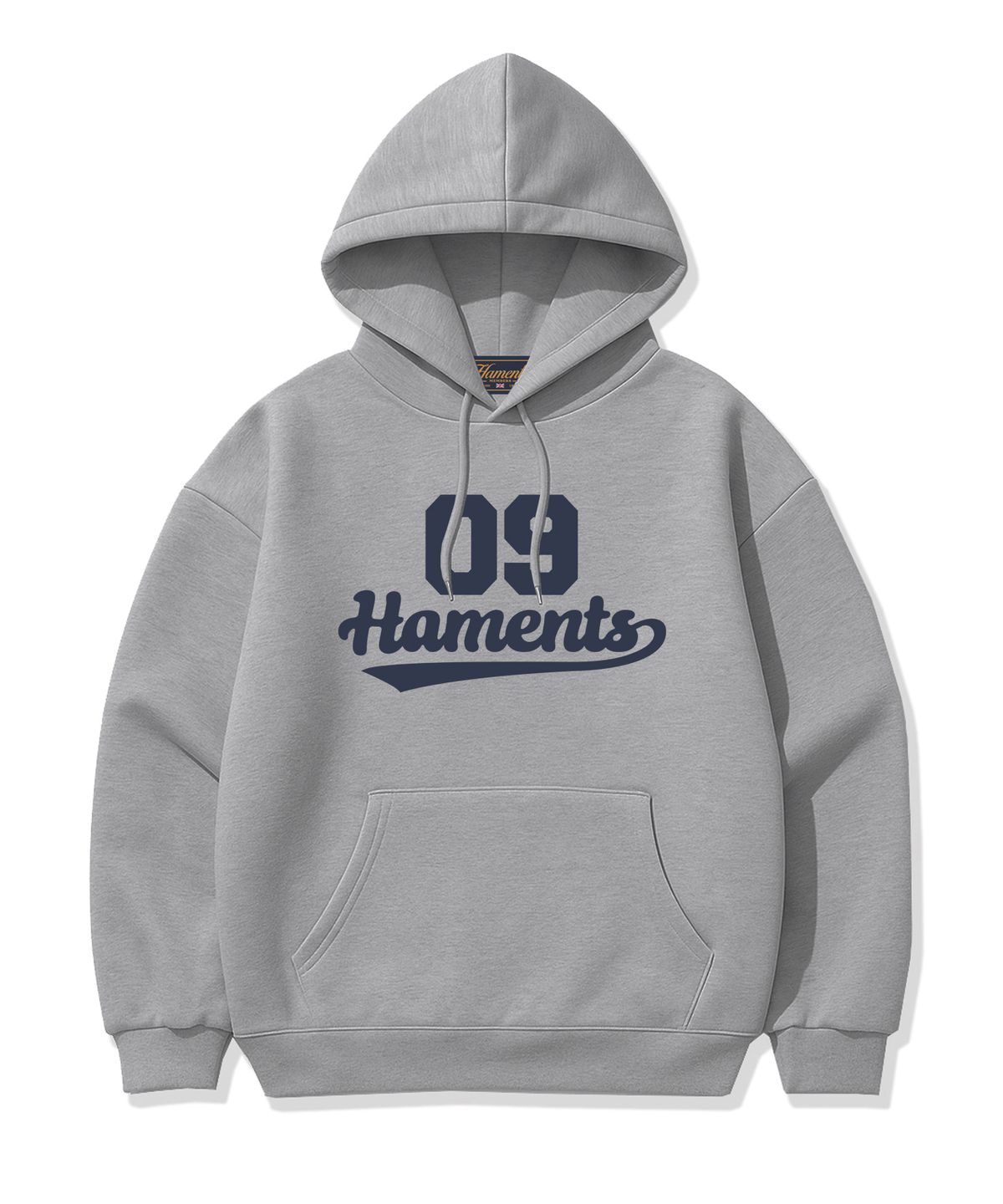 하먼츠(HAMENTS) 캐주얼 09 로고 후드티 그레이