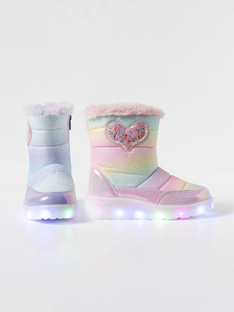 하트프리즘LED 털안감 패딩부츠