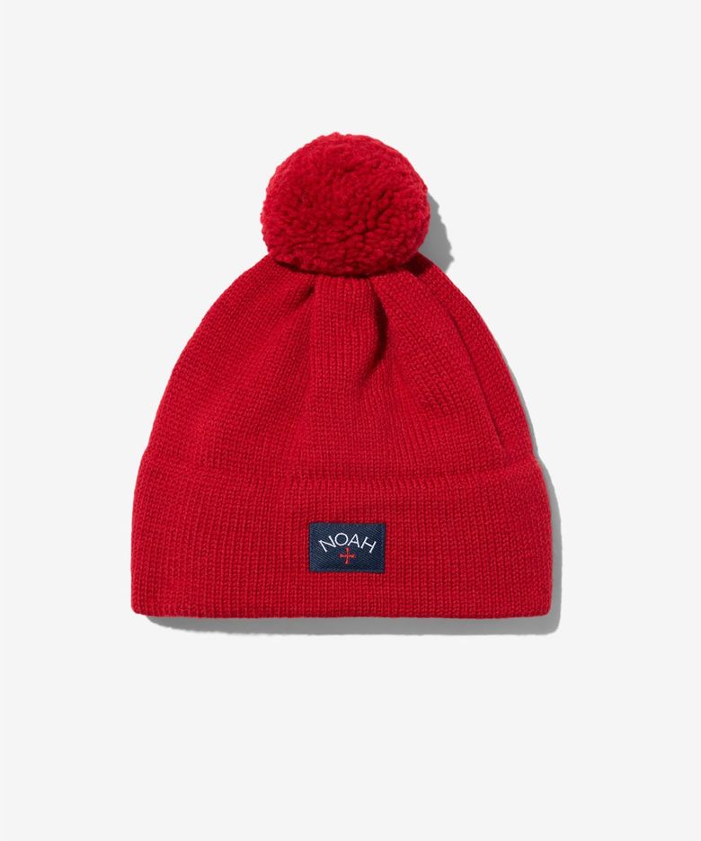 (U) 울 폼폼 비니 레드 WOOL POM POM BEANIE RED