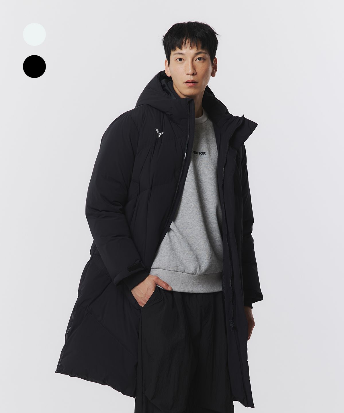 빅터(VICTOR) DEEP DOWN 배드민턴 남녀공용 덕다운 롱패딩 (J-55703)