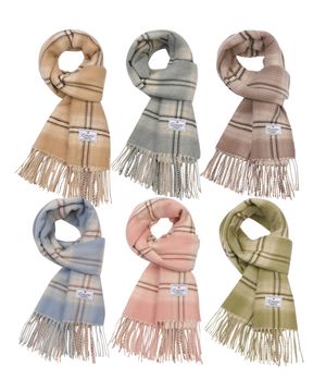 뮤티드 체크 머플러 (6색상)