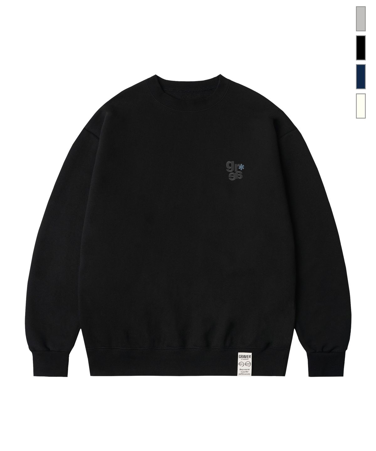 그레이버(GRAVER) [UNISEX]GRAE-S 자수 맨투맨_4color